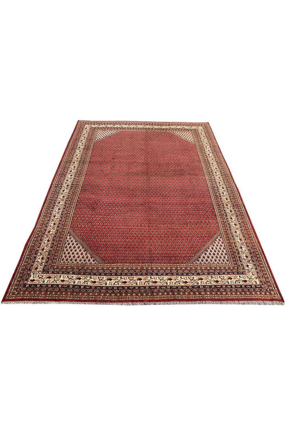 Amazing Hand Knotted Antique Badam Gul Wool Area Rug 10.10 x 7.11 Ft