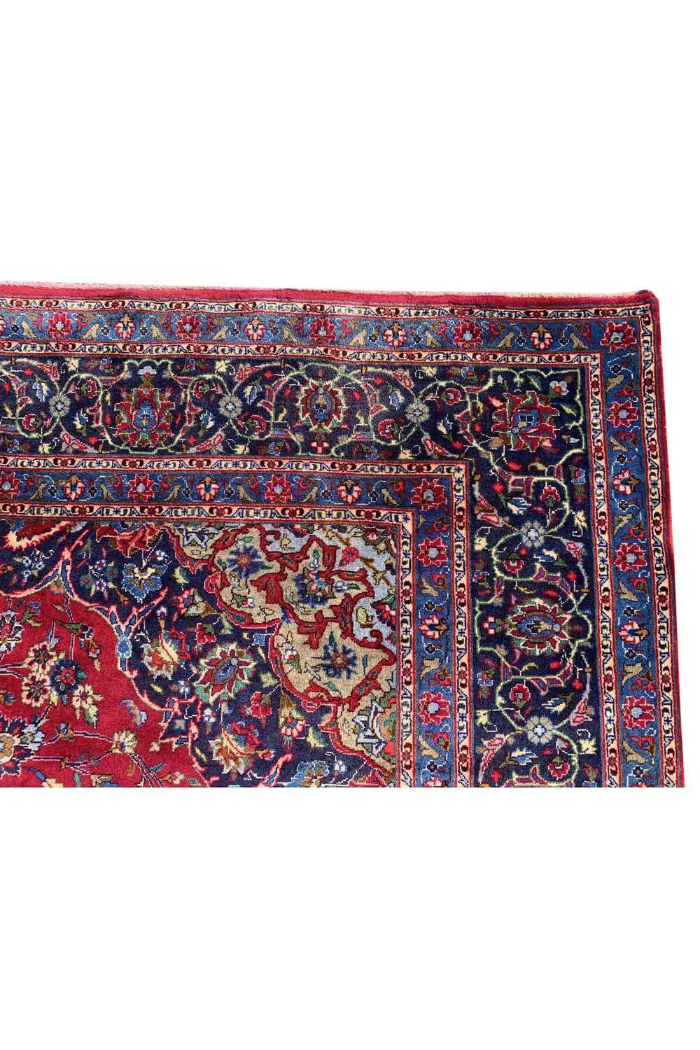 Amazing Hand Knotted Vintage Qashoun Wool Area Rug 11.4 x 8.2 Ft