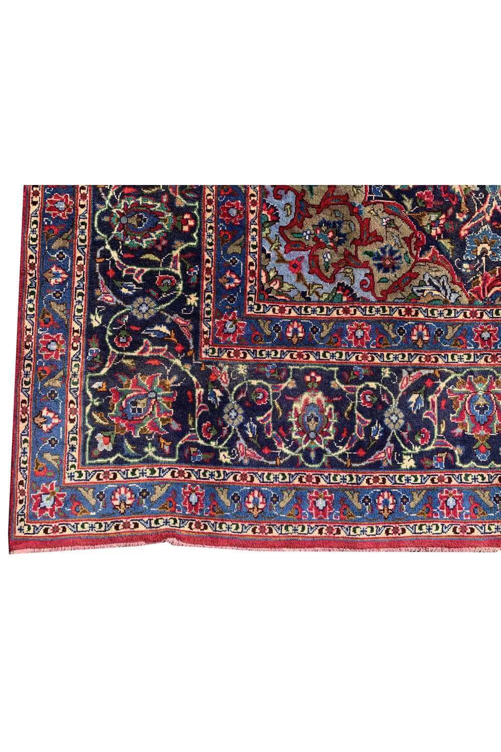 Amazing Hand Knotted Vintage Qashoun Wool Area Rug 11.4 x 8.2 Ft