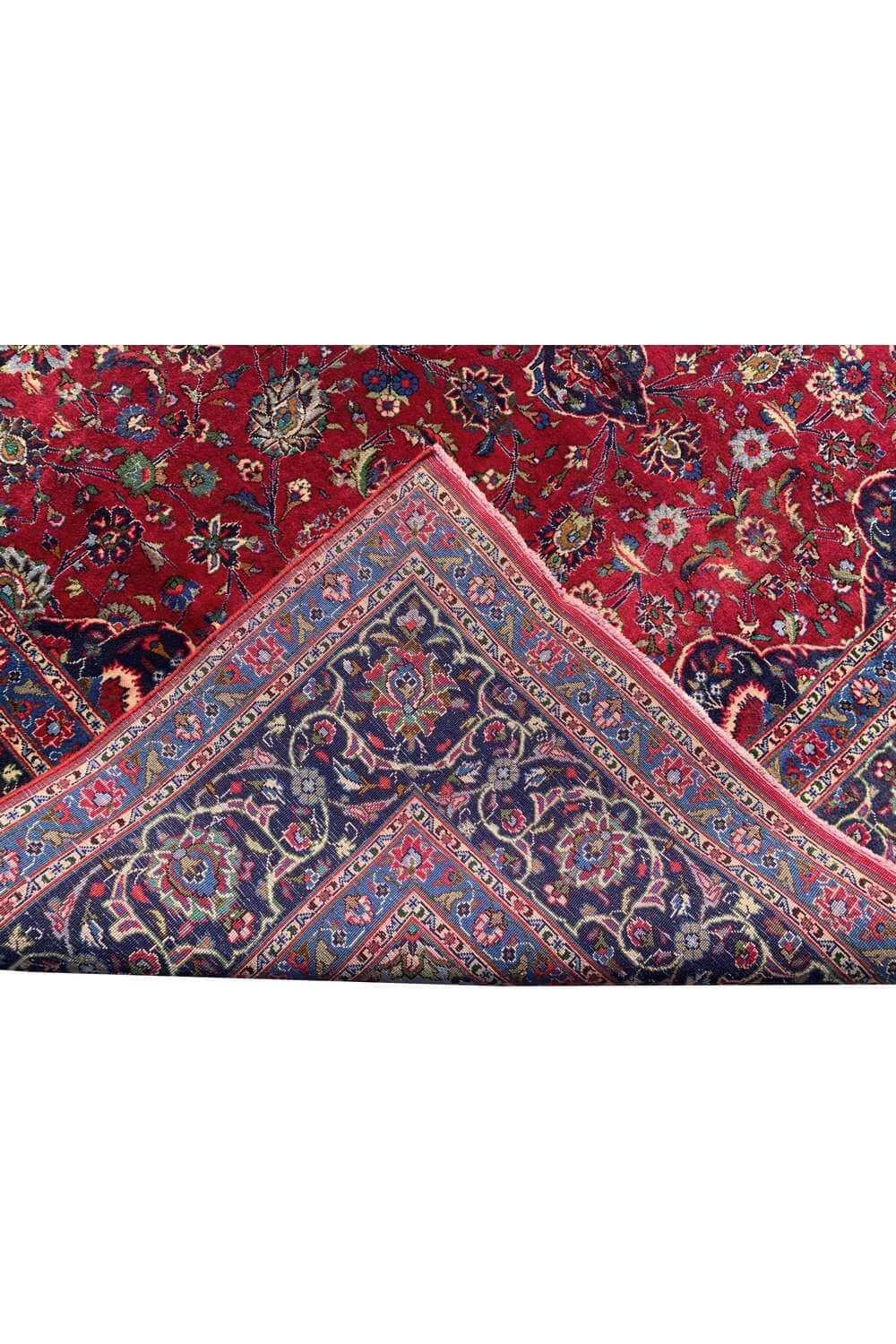 Amazing Hand Knotted Vintage Qashoun Wool Area Rug 11.4 x 8.2 Ft