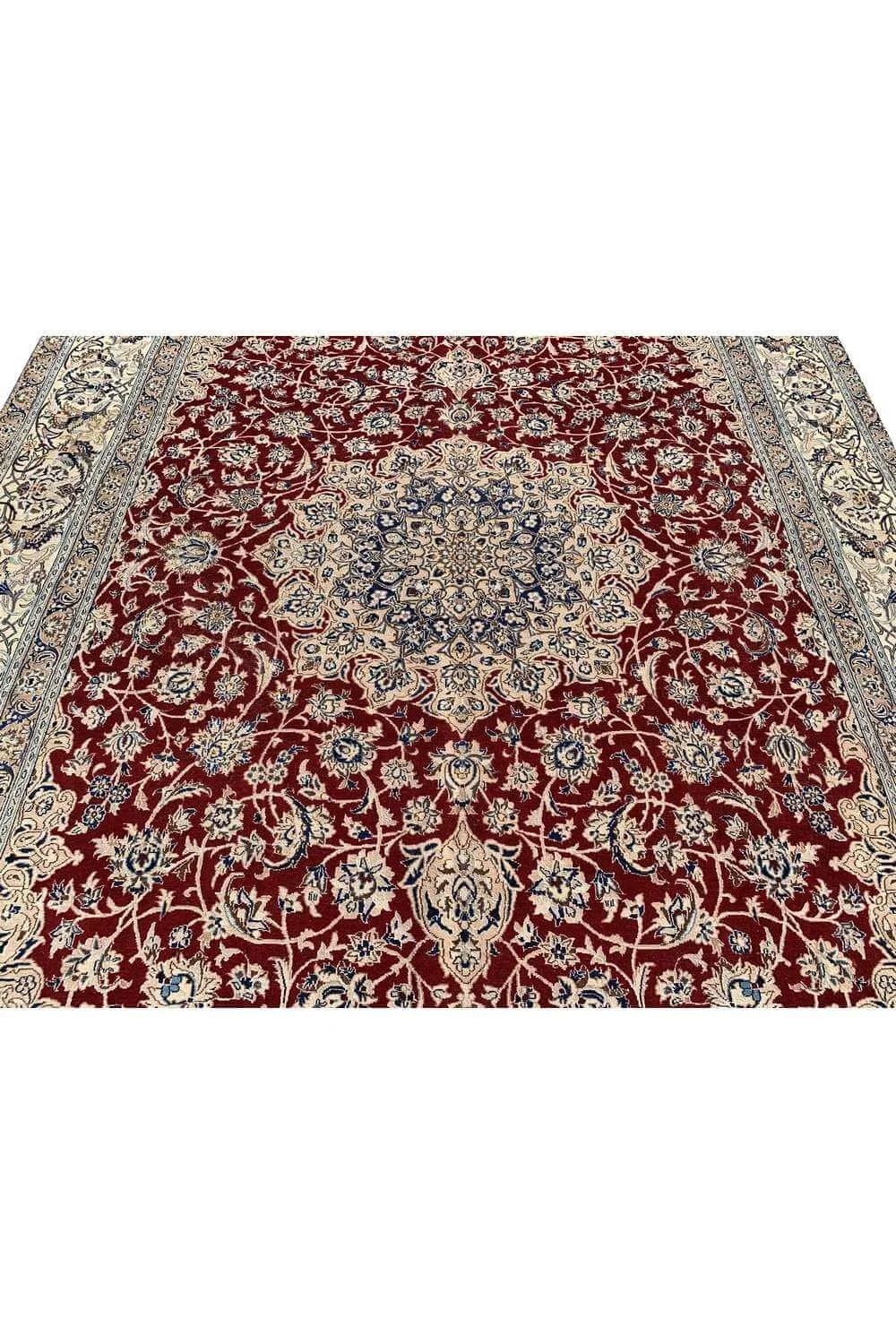 Amazing Hand Knotted Vintage Qashoun Wool Area Rug 12.2 x 7.11 Ft