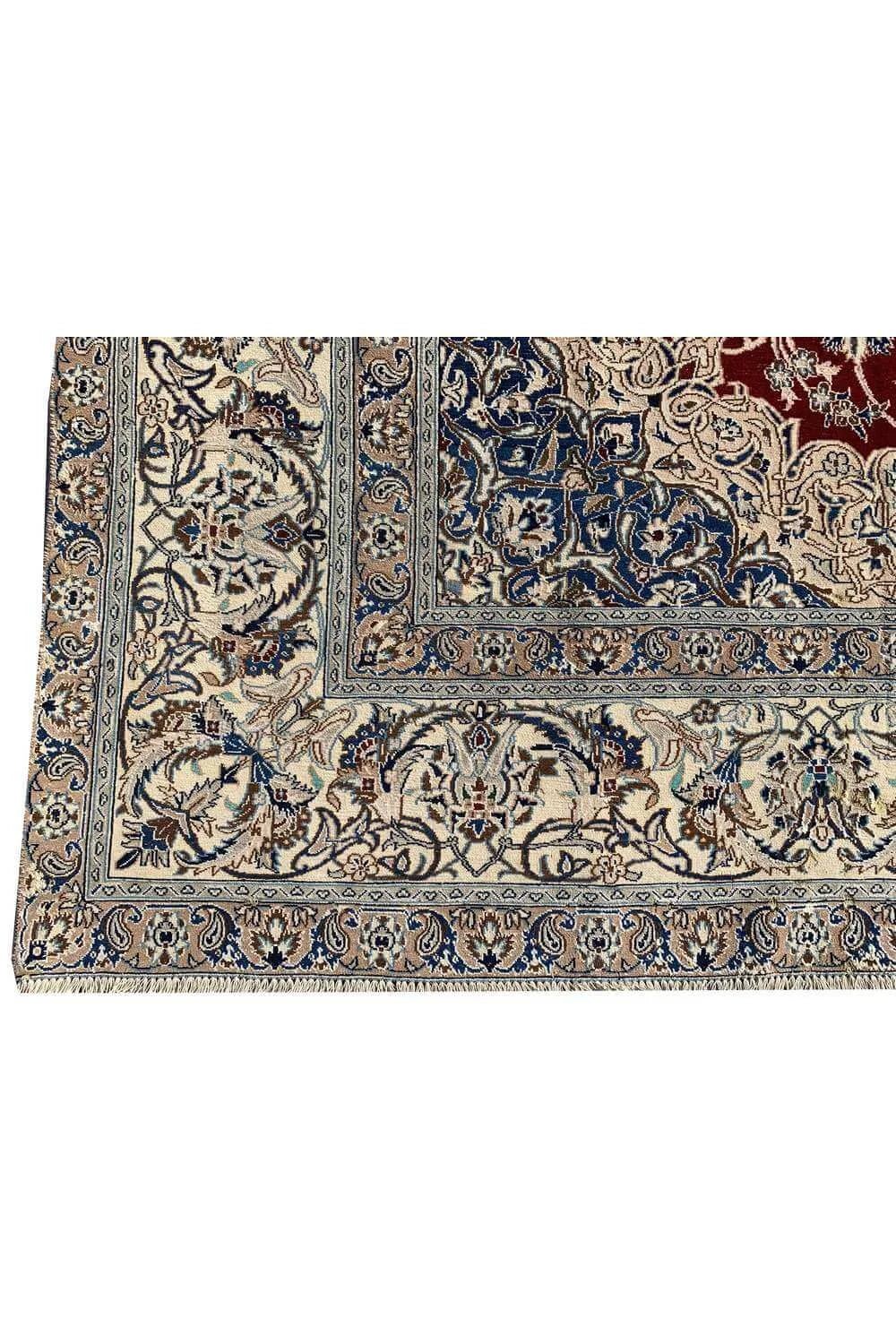 Amazing Hand Knotted Vintage Qashoun Wool Area Rug 12.2 x 7.11 Ft