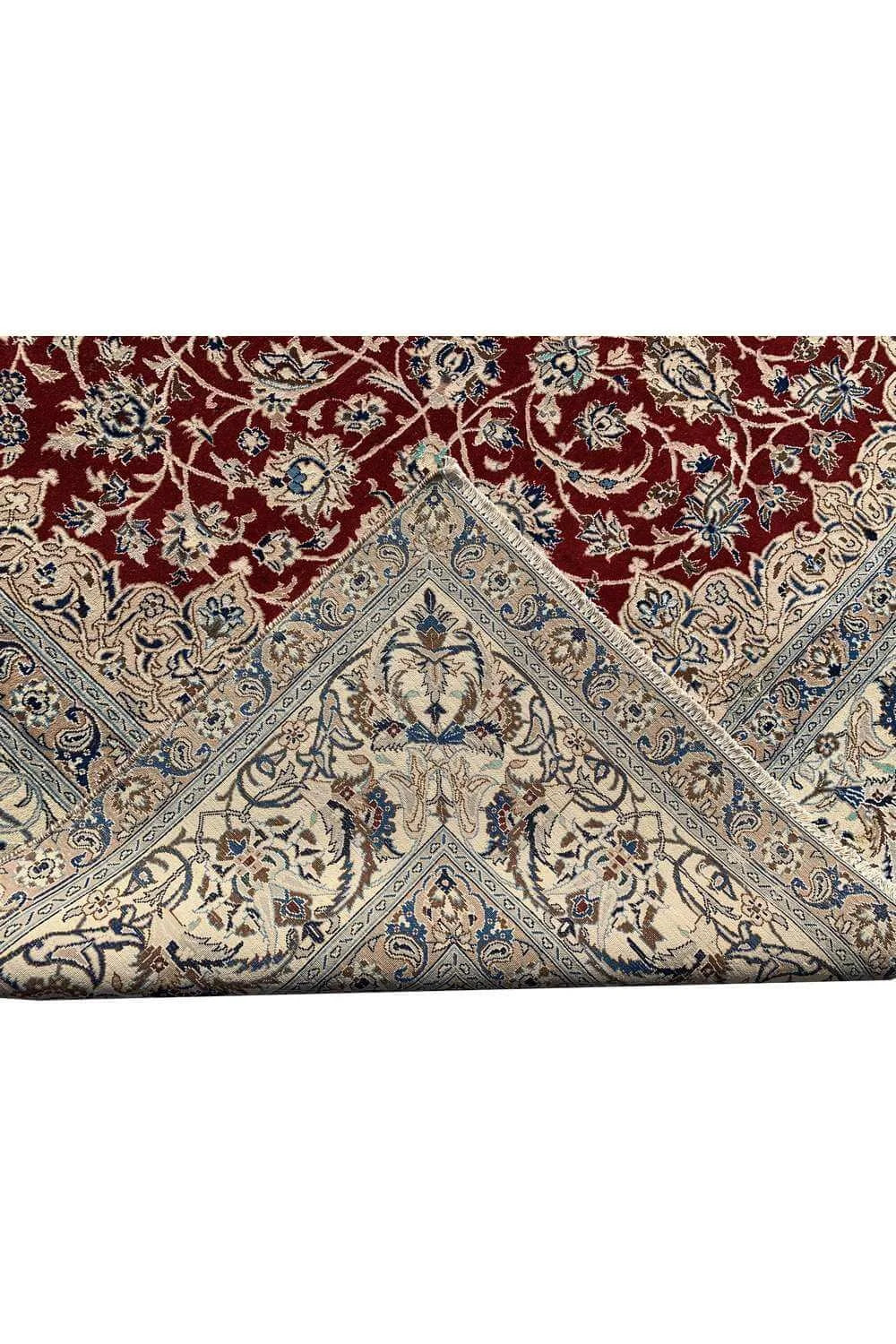 Amazing Hand Knotted Vintage Qashoun Wool Area Rug 12.2 x 7.11 Ft