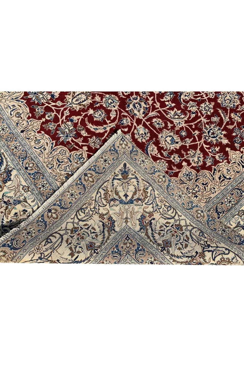 Amazing Hand Knotted Vintage Qashoun Wool Area Rug 12.2 x 7.11 Ft