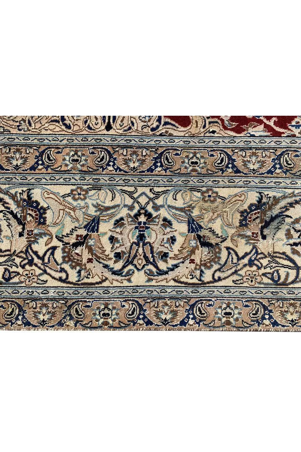 Amazing Hand Knotted Vintage Qashoun Wool Area Rug 12.2 x 7.11 Ft