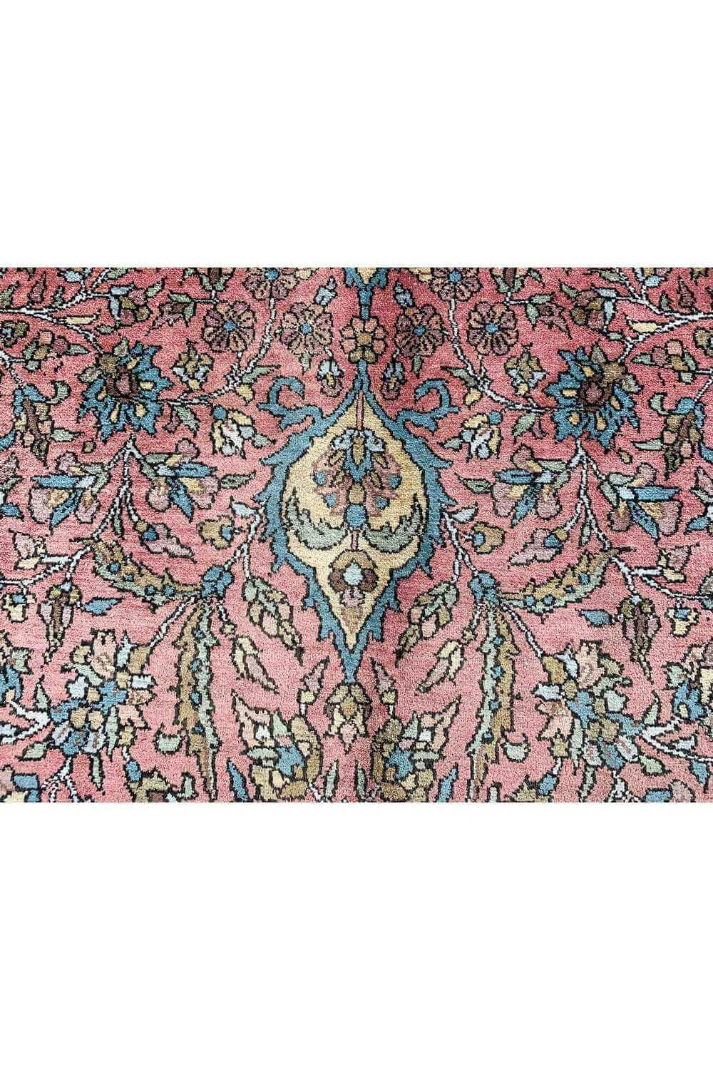 Amazing Hand Knotted Vintage Kashmir pictorial Wool Area Rug 9.4 x 5.9 Ft