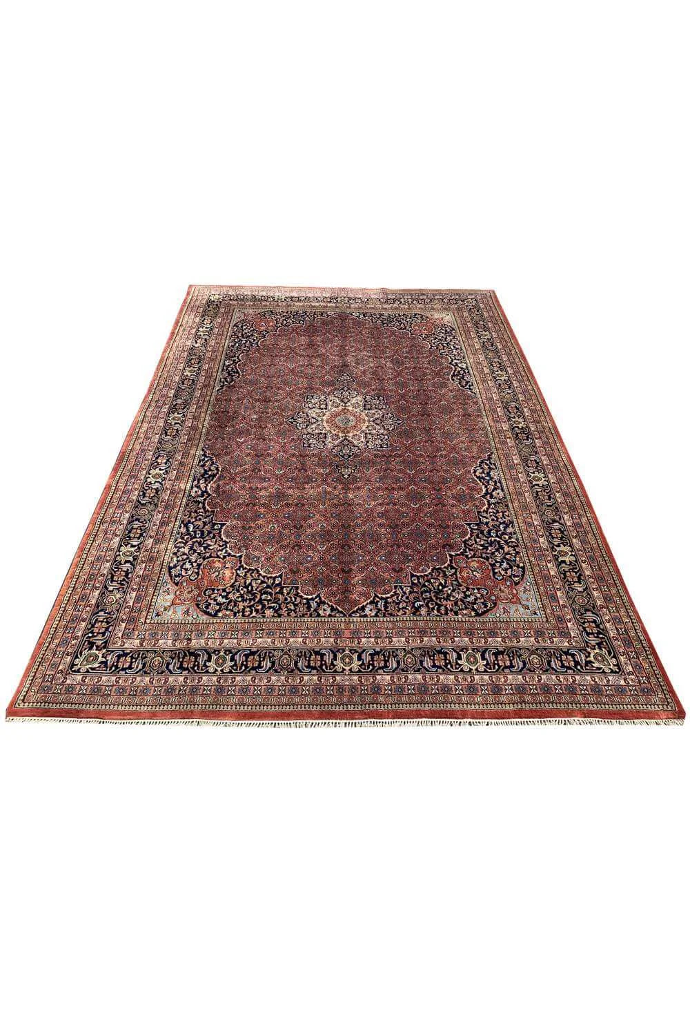 Amazing Hand Knotted Vintage Tabreez Wool Area Rug 11.5 x 8.1 Ft