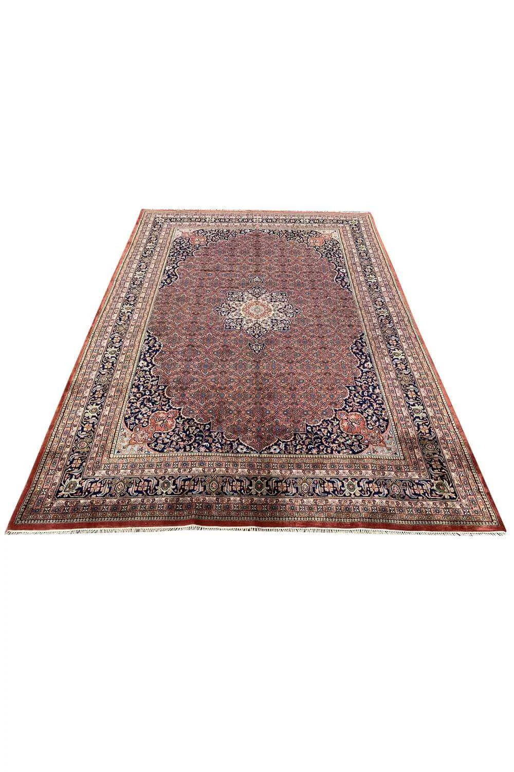 Amazing Hand Knotted Vintage Tabreez Wool Area Rug 11.5 x 8.1 Ft