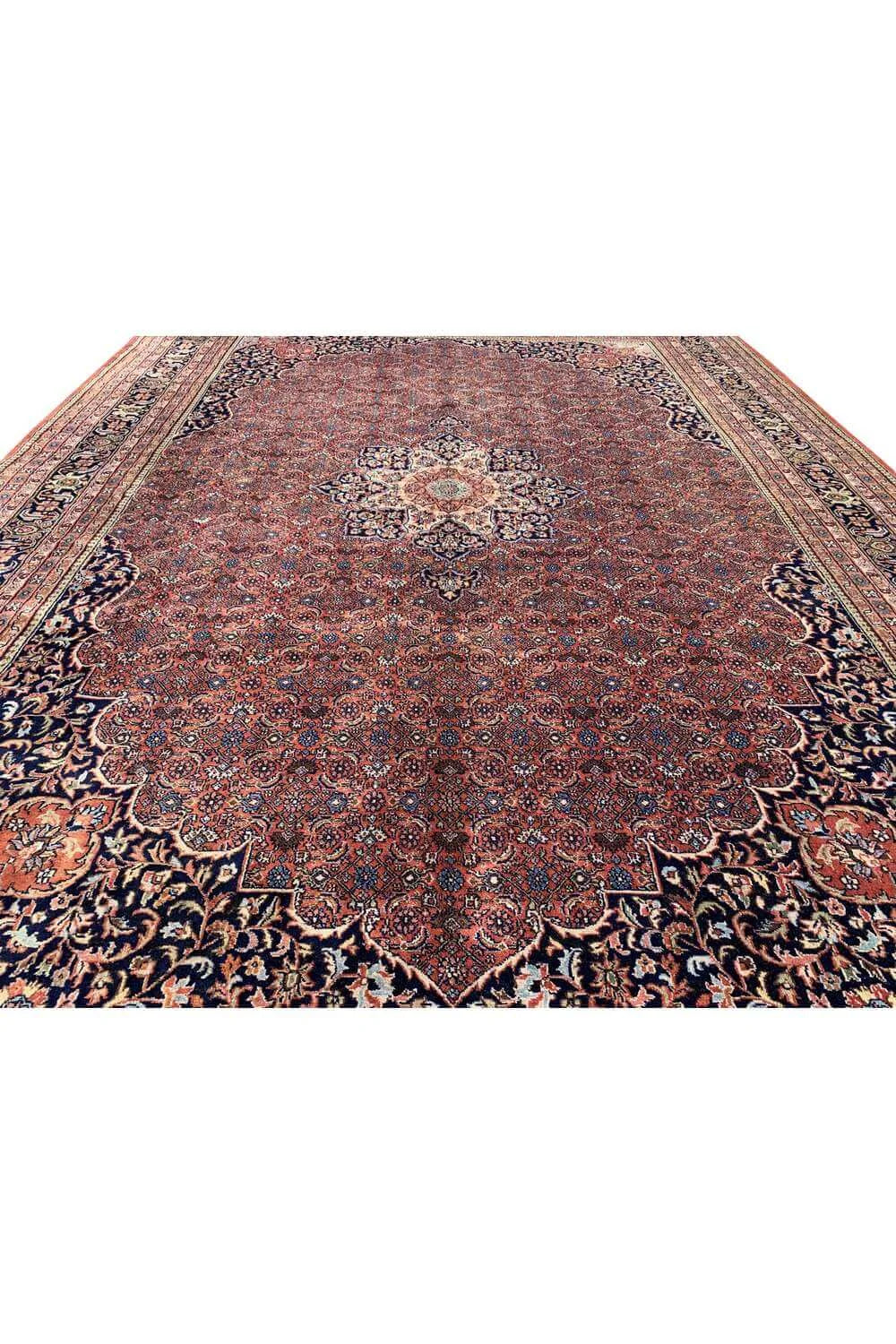 Amazing Hand Knotted Vintage Tabreez Wool Area Rug 11.5 x 8.1 Ft