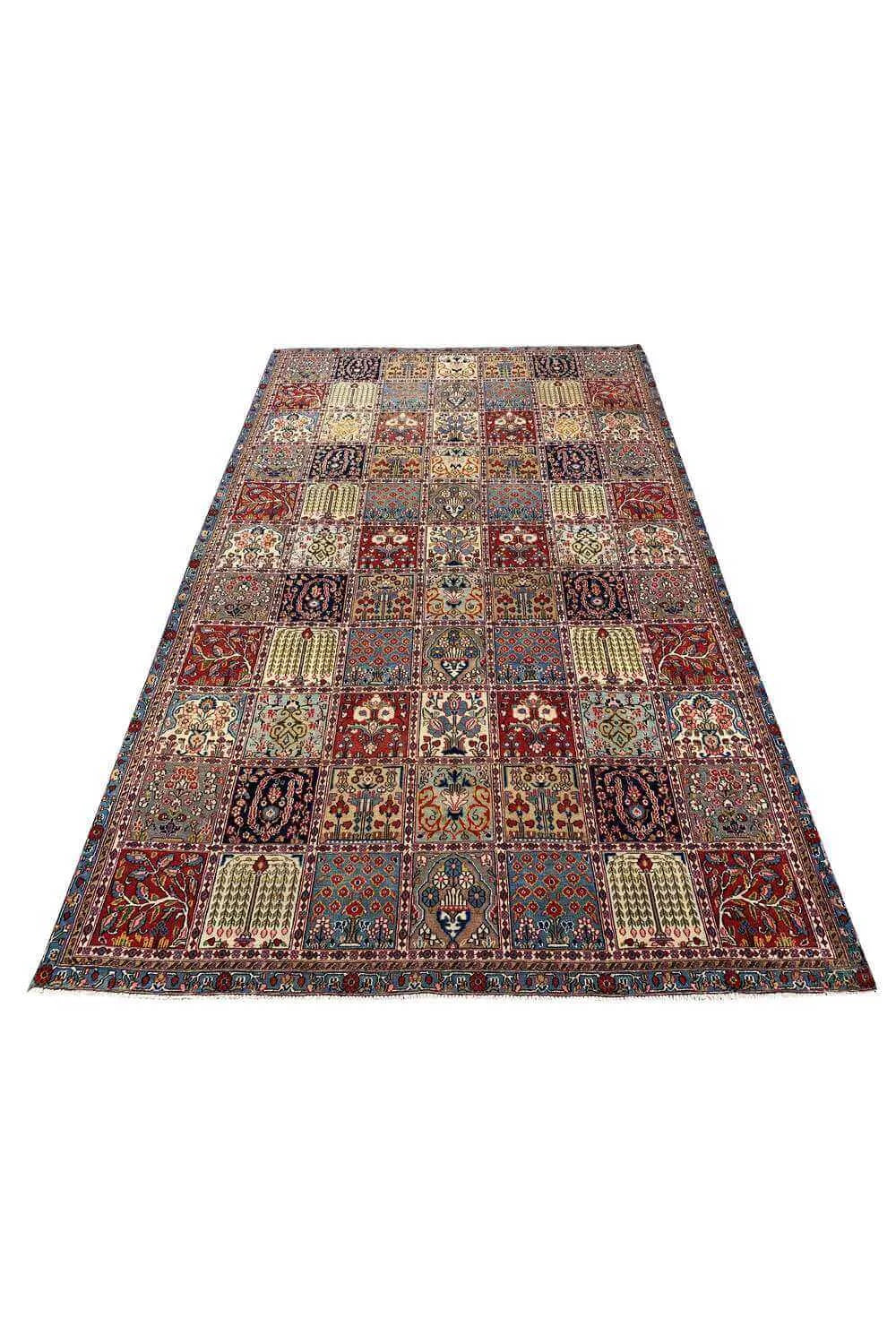 Amazing Hand Knotted Vintage Baghtiyaar Wool Area Rug 9.6 x 5.10 Ft
