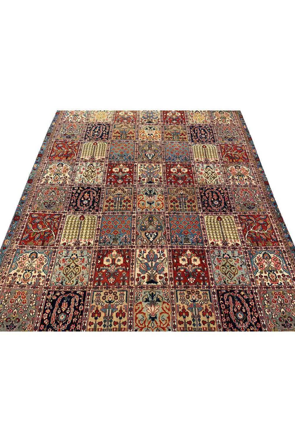 Amazing Hand Knotted Vintage Baghtiyaar Wool Area Rug 9.6 x 5.10 Ft