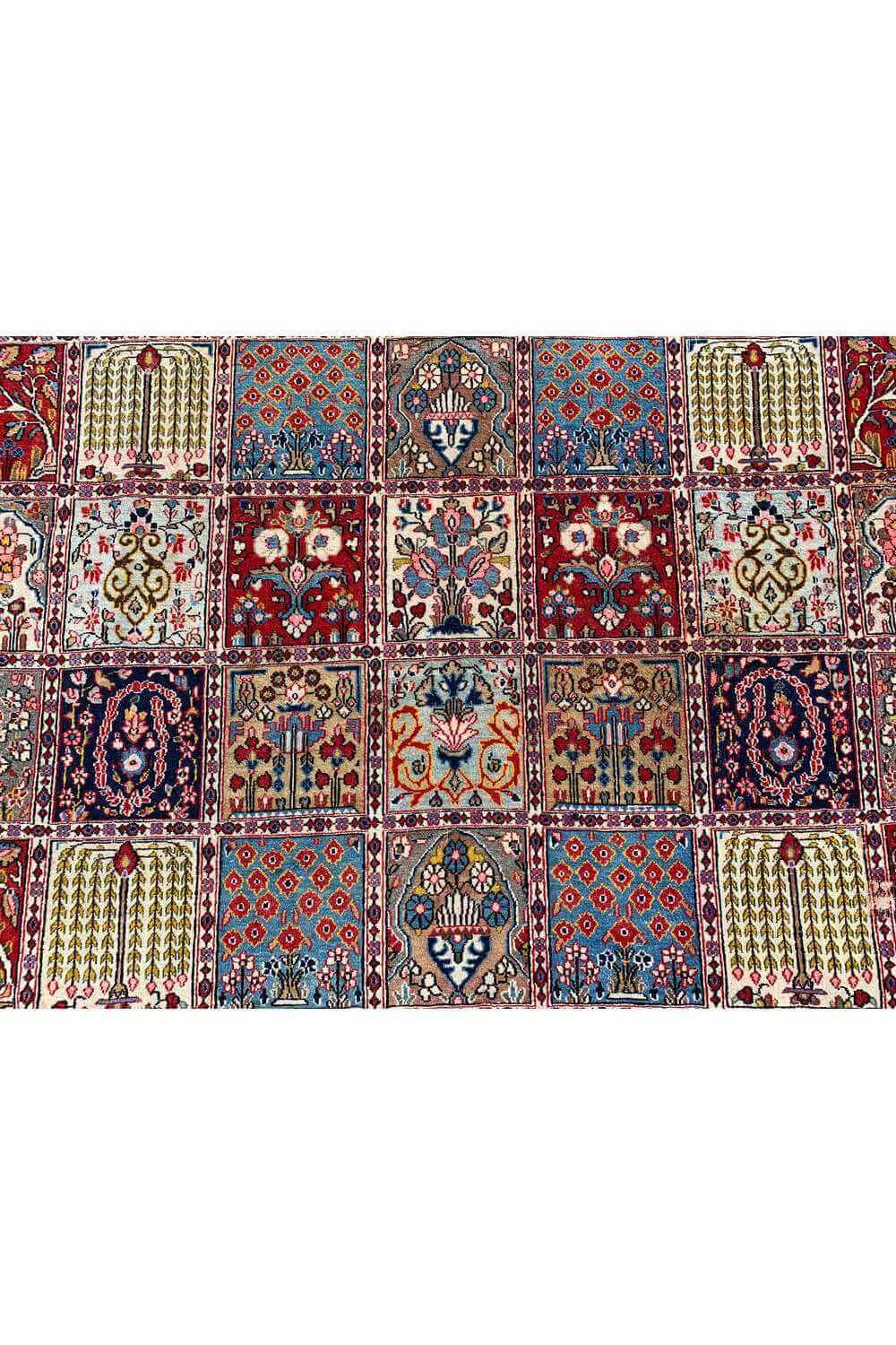 Amazing Hand Knotted Vintage Baghtiyaar Wool Area Rug 9.6 x 5.10 Ft