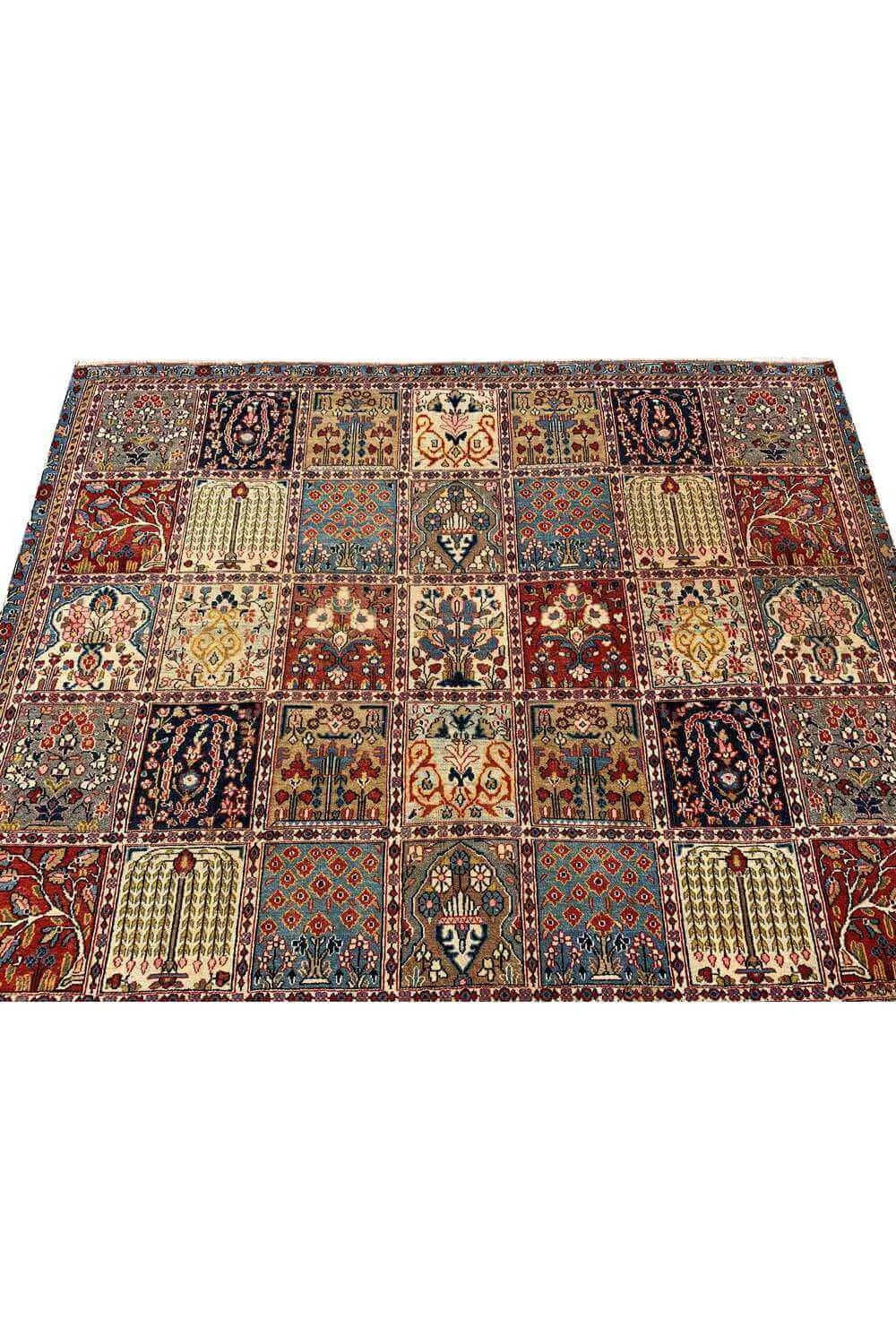 Amazing Hand Knotted Vintage Baghtiyaar Wool Area Rug 9.6 x 5.10 Ft