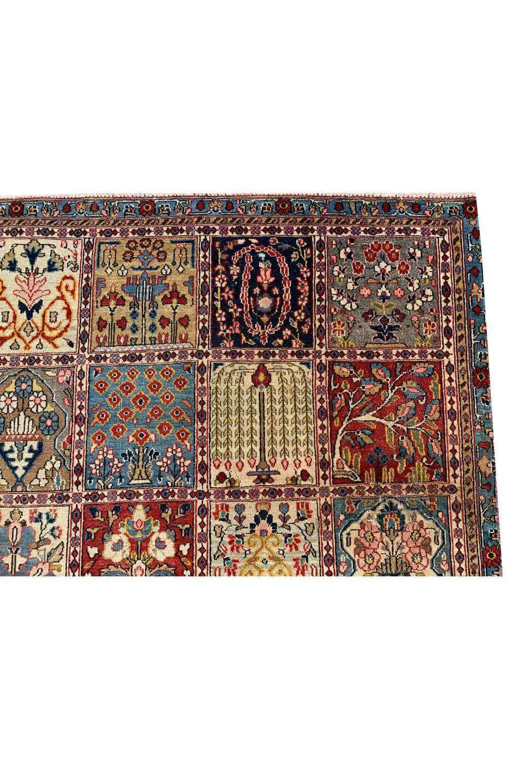 Amazing Hand Knotted Vintage Baghtiyaar Wool Area Rug 9.6 x 5.10 Ft