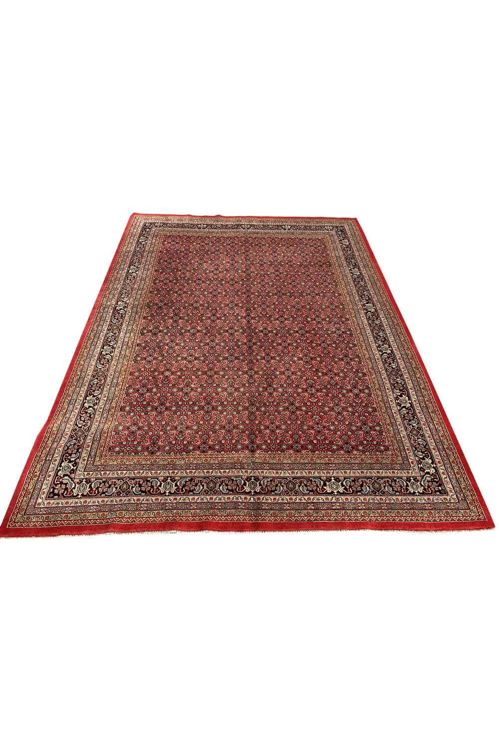 Amazing Hand Knotted Vintage Bijour Wool Area Rug 11.2 x 8.3 Ft