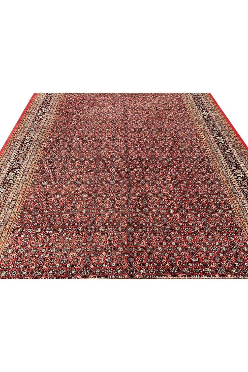 Amazing Hand Knotted Vintage Bijour Wool Area Rug 11.2 x 8.3 Ft