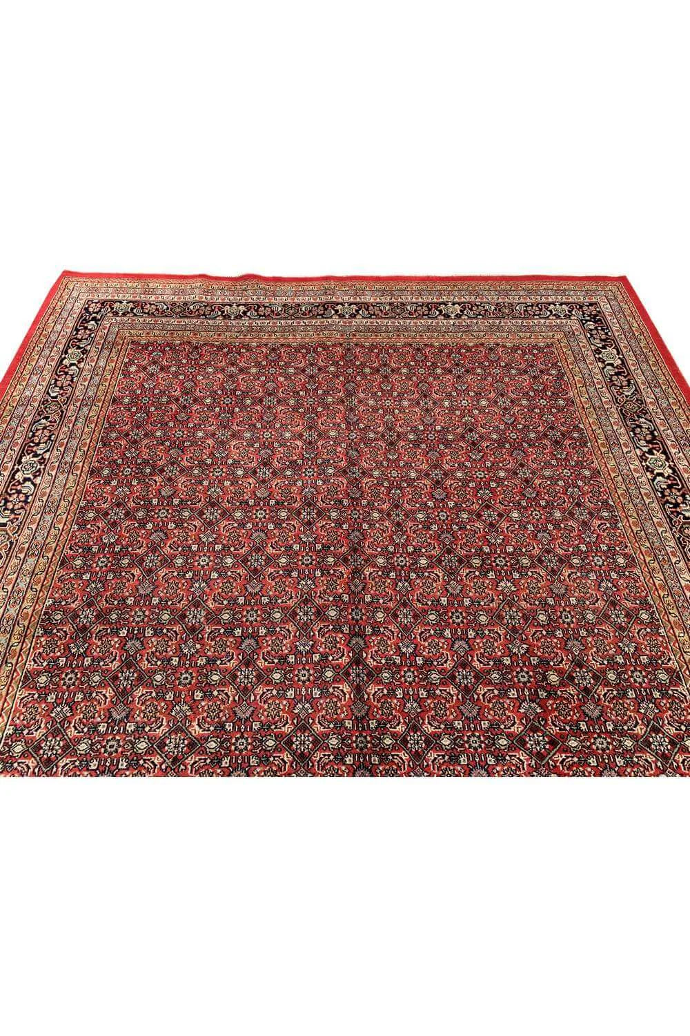 Amazing Hand Knotted Vintage Bijour Wool Area Rug 11.2 x 8.3 Ft