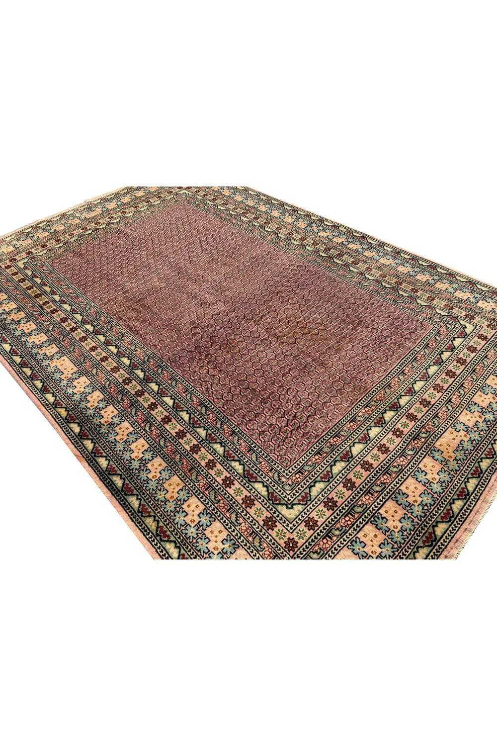 Amazing Hand Knotted Vintage Morocco Wool Area Rug 9.7 x 6.5 Ft