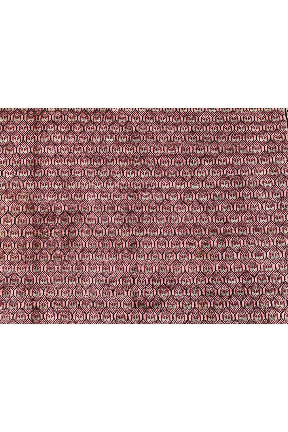 Amazing Hand Knotted Vintage Morocco Wool Area Rug 9.7 x 6.5 Ft