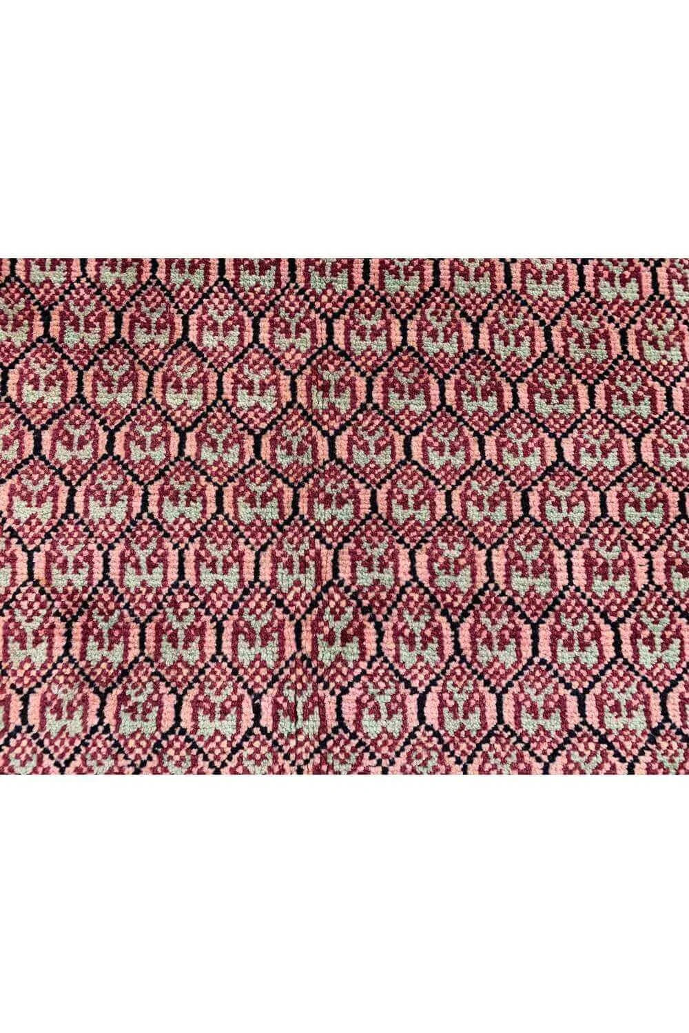 Amazing Hand Knotted Vintage Morocco Wool Area Rug 9.7 x 6.5 Ft