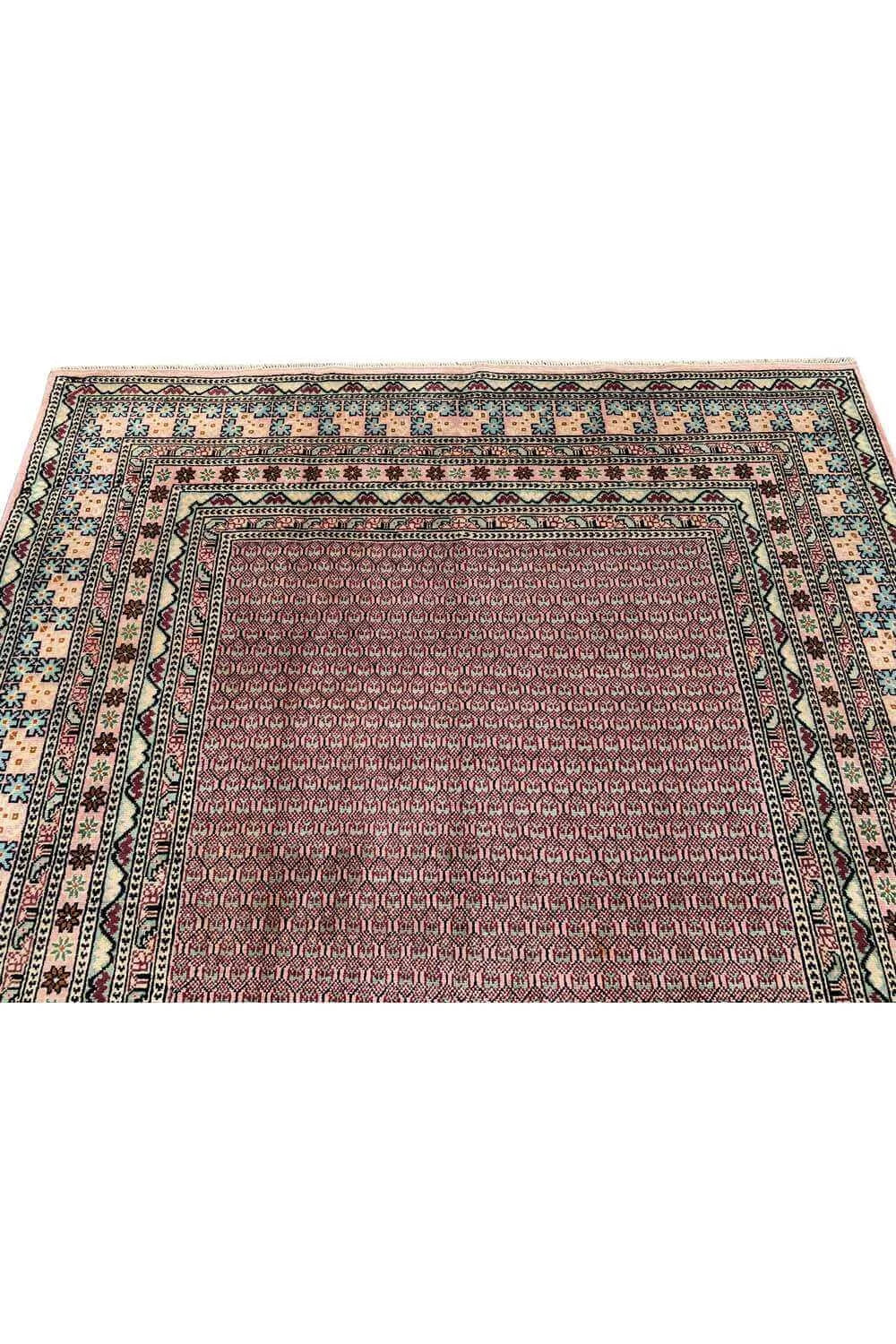Amazing Hand Knotted Vintage Morocco Wool Area Rug 9.7 x 6.5 Ft