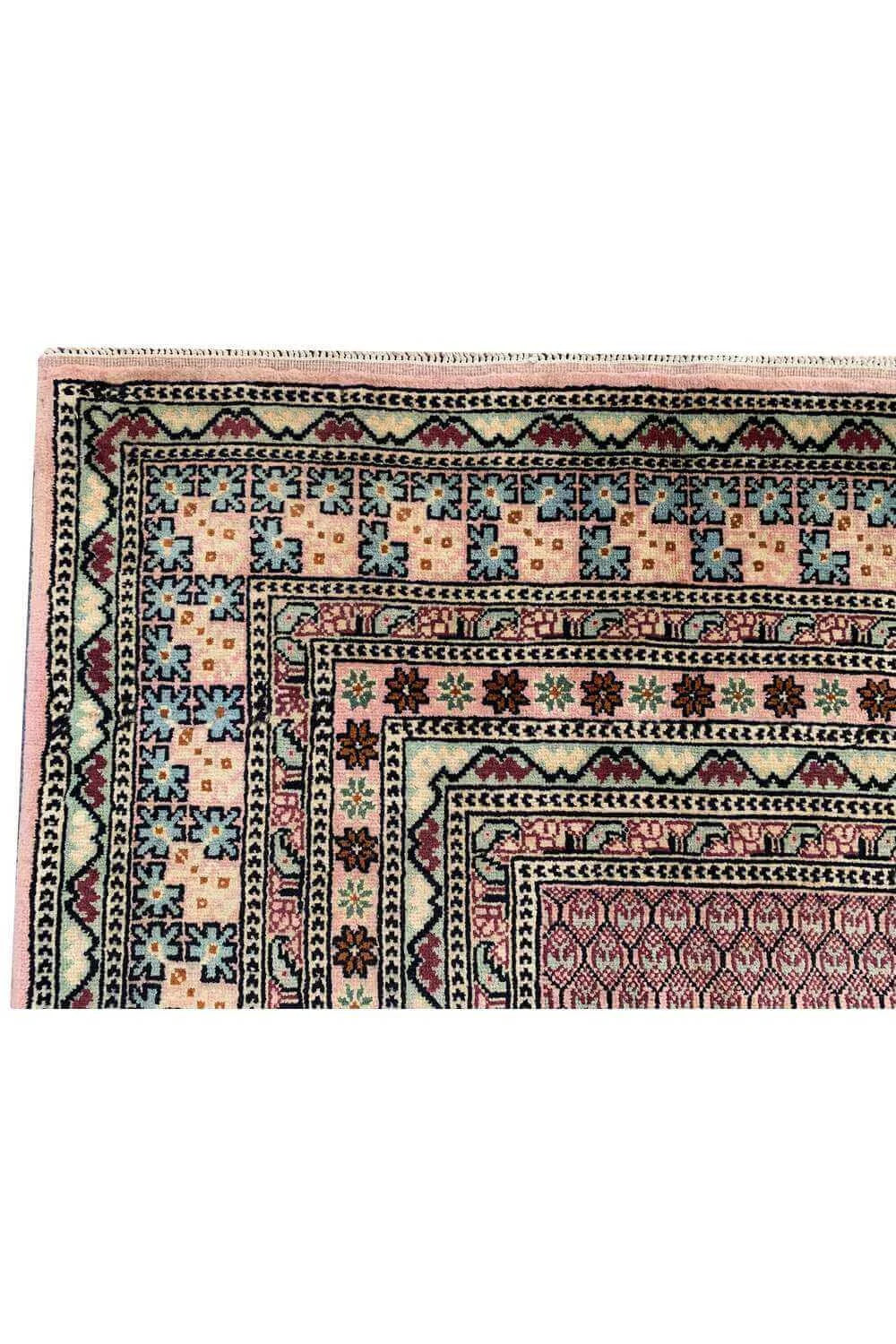 Amazing Hand Knotted Vintage Morocco Wool Area Rug 9.7 x 6.5 Ft