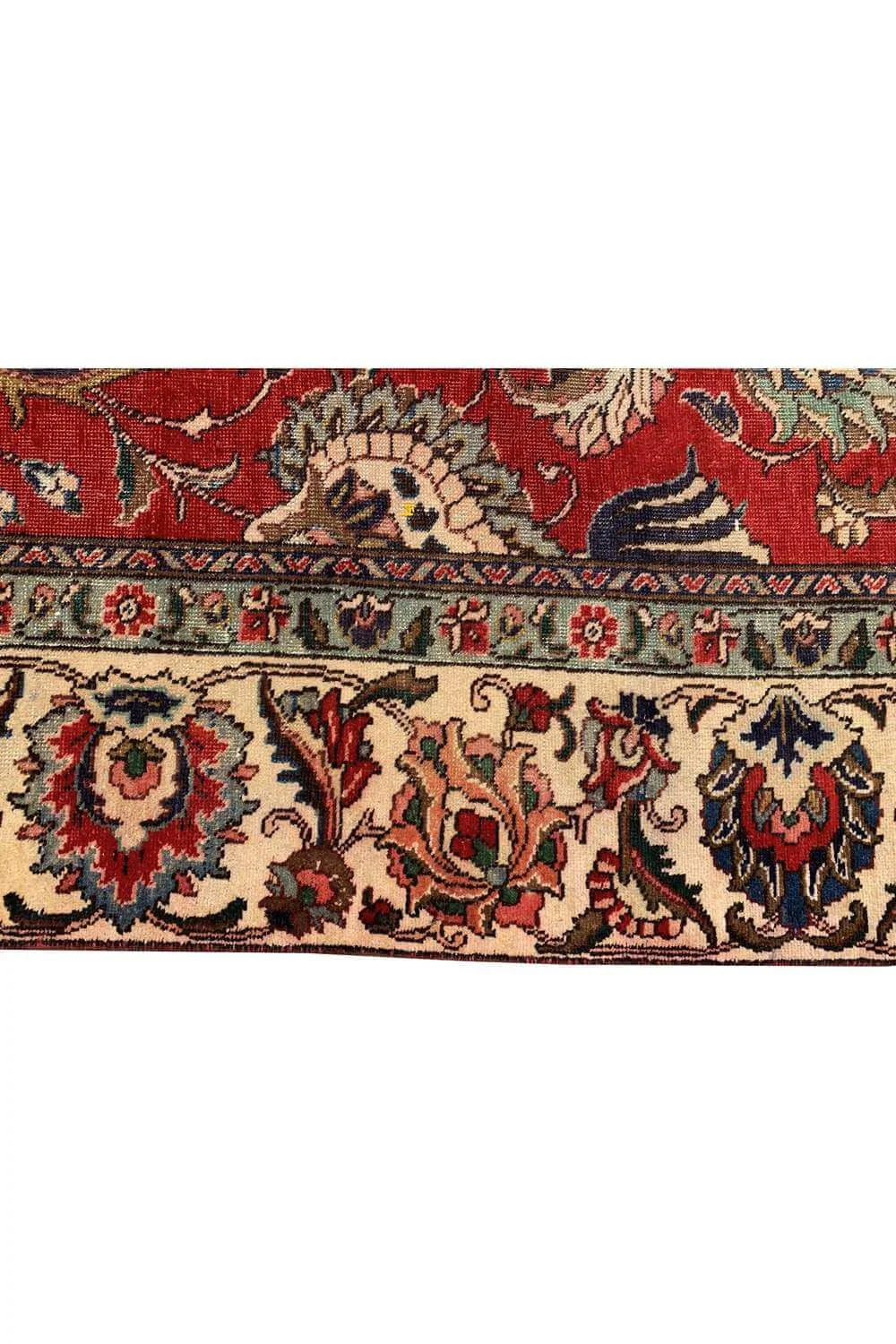 Amazing Hand Knotted Vintage Tabreez Wool Area Rug 11.10 x 8.11 Ft