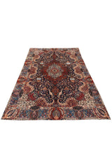 Amazing Hand Knotted Vintage Qashmour Hunting Pictorial Wool Area Rug 12.2 x 8.5 Ft
