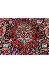 Amazing Hand Knotted Vintage Qashmour Hunting Pictorial Wool Area Rug 12.2 x 8.5 Ft