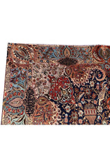Amazing Hand Knotted Vintage Qashmour Hunting Pictorial Wool Area Rug 12.2 x 8.5 Ft