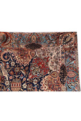 Amazing Hand Knotted Vintage Qashmour Hunting Pictorial Wool Area Rug 12.2 x 8.5 Ft