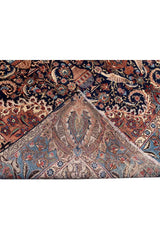 Amazing Hand Knotted Vintage Qashmour Hunting Pictorial Wool Area Rug 12.2 x 8.5 Ft