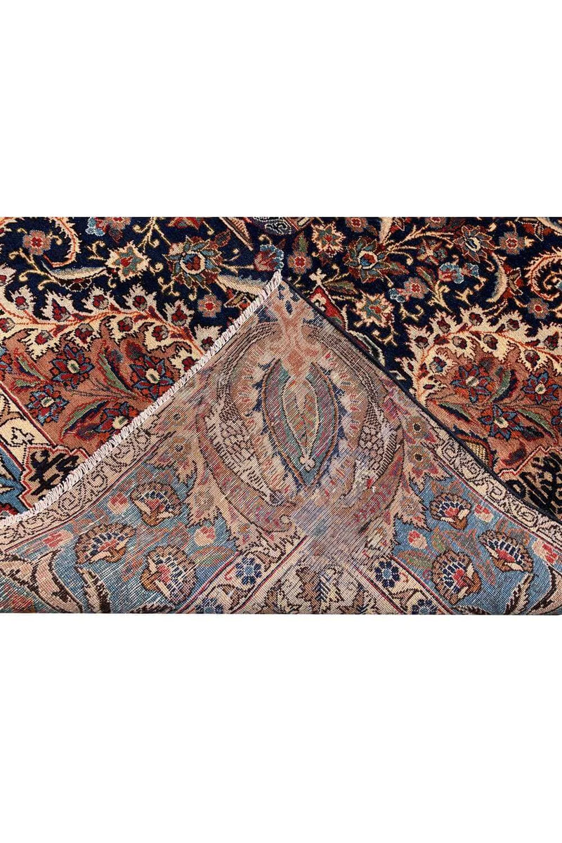 Amazing Hand Knotted Vintage Qashmour Hunting Pictorial Wool Area Rug 12.2 x 8.5 Ft