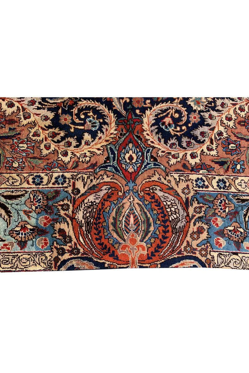 Amazing Hand Knotted Vintage Qashmour Hunting Pictorial Wool Area Rug 12.2 x 8.5 Ft