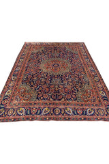 Amazing Hand Knotted Vintage Qashoun Wool Area Rug 12.6 x 9.5 Ft