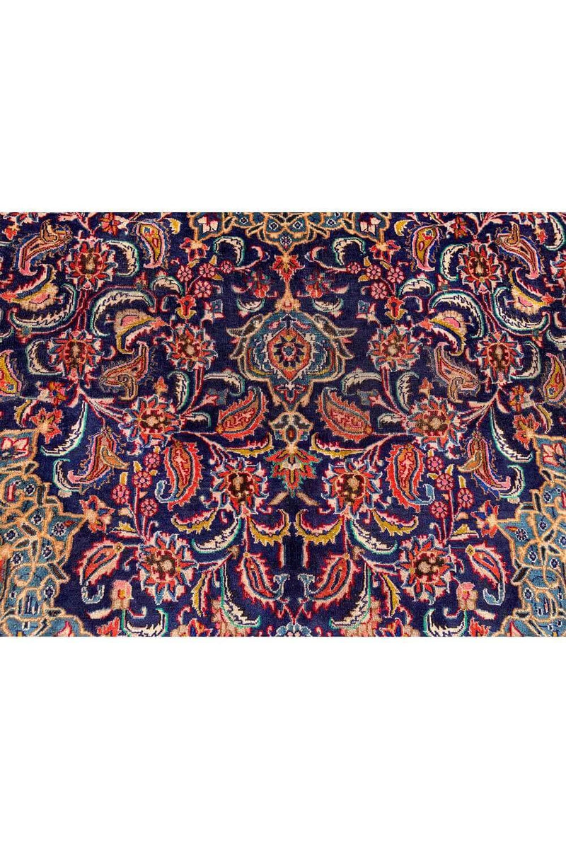 Amazing Hand Knotted Vintage Qashoun Wool Area Rug 12.6 x 9.5 Ft