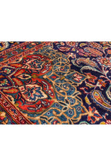 Amazing Hand Knotted Vintage Qashoun Wool Area Rug 12.6 x 9.5 Ft