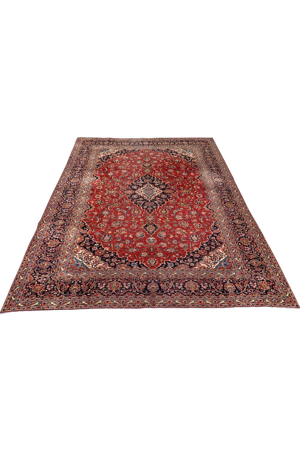 Amazing Hand Knotted Vintage Qashoun Wool Area Rug 13.0 x 9.10 Ft