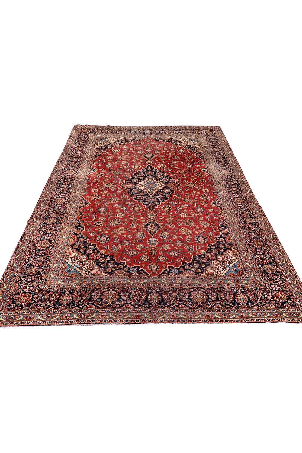 Amazing Hand Knotted Vintage Qashoun Wool Area Rug 13.0 x 9.10 Ft