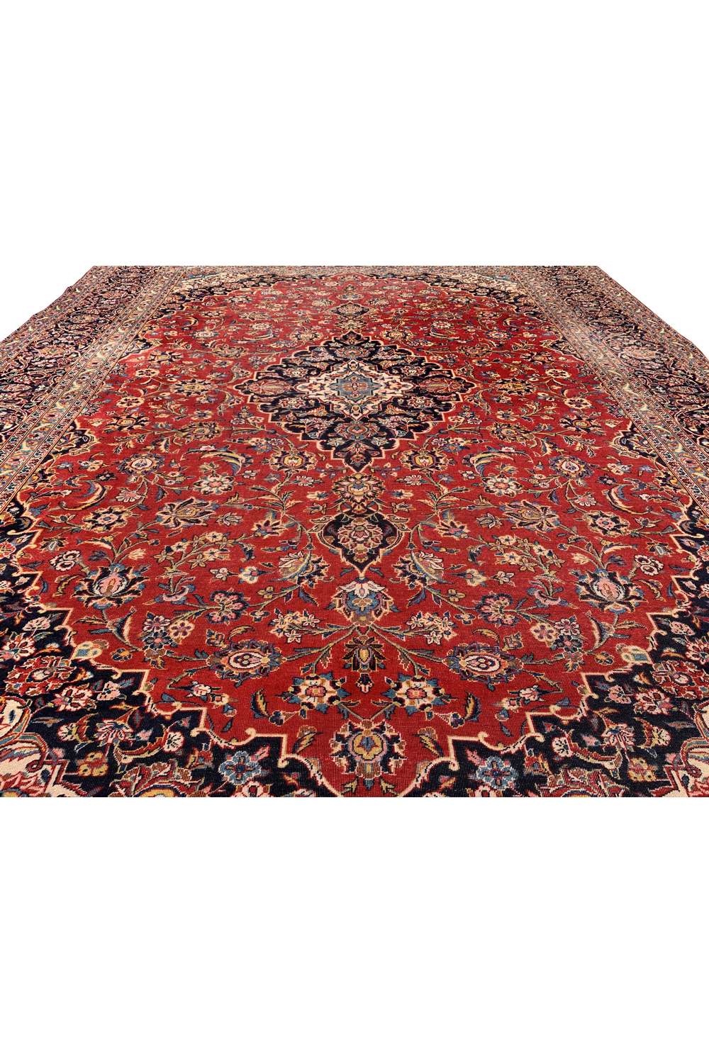 Amazing Hand Knotted Vintage Qashoun Wool Area Rug 13.0 x 9.10 Ft