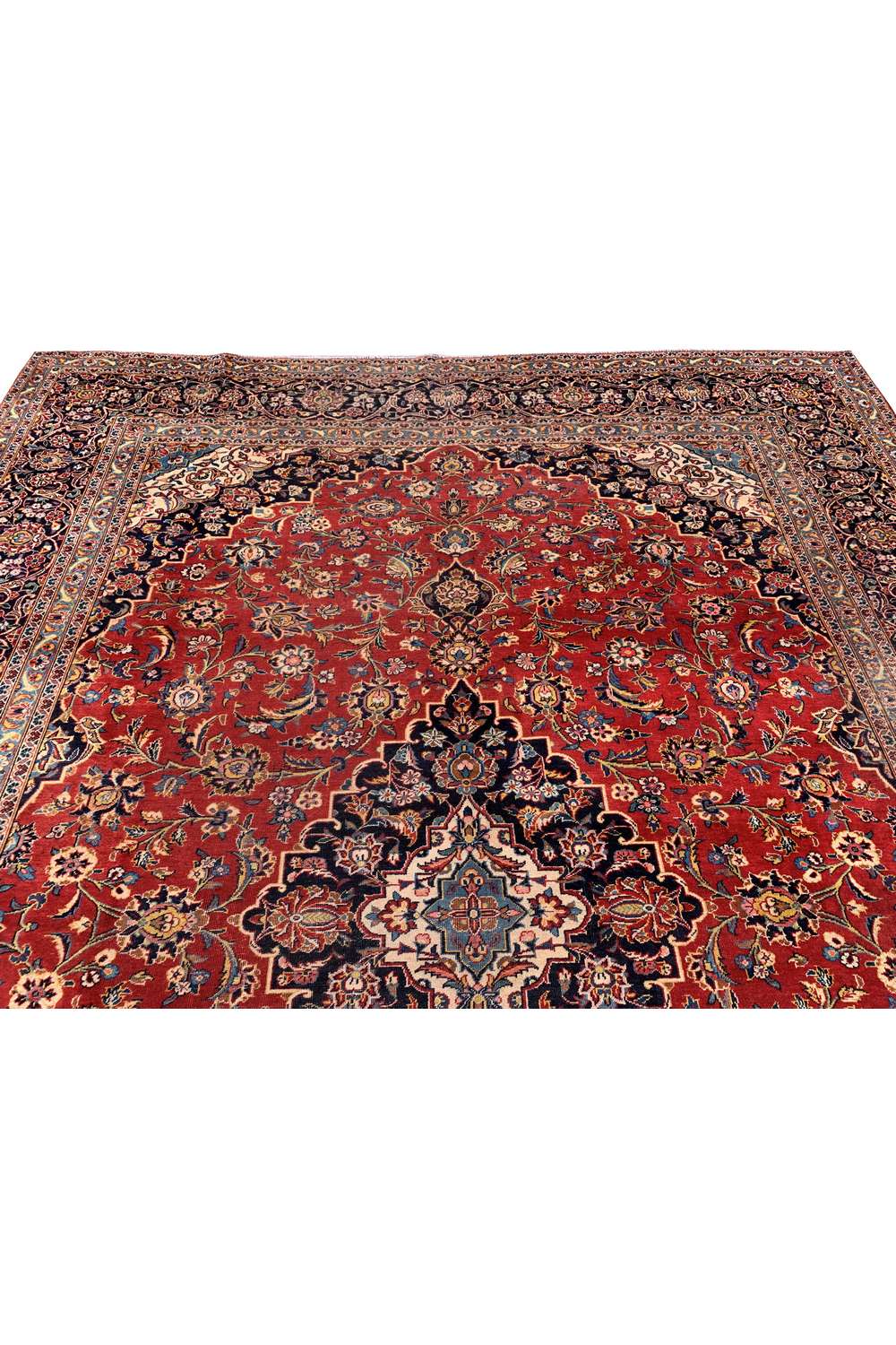 Amazing Hand Knotted Vintage Qashoun Wool Area Rug 13.0 x 9.10 Ft