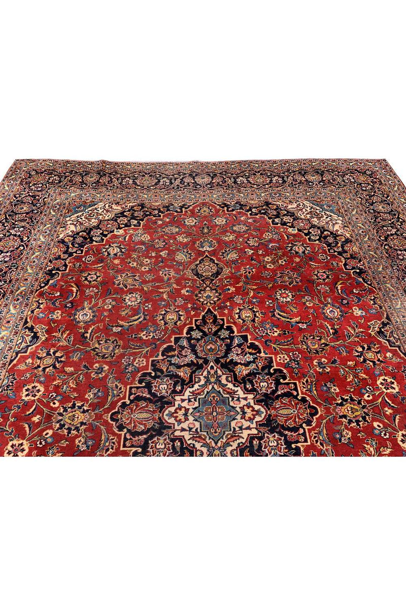 Amazing Hand Knotted Vintage Qashoun Wool Area Rug 13.0 x 9.10 Ft