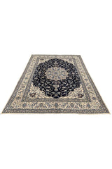 Amazing Hand Knotted Vintage Naeen Wool Area Rug 12.6 x 9.7 Ft