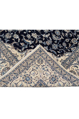 Amazing Hand Knotted Vintage Naeen Wool Area Rug 12.6 x 9.7 Ft