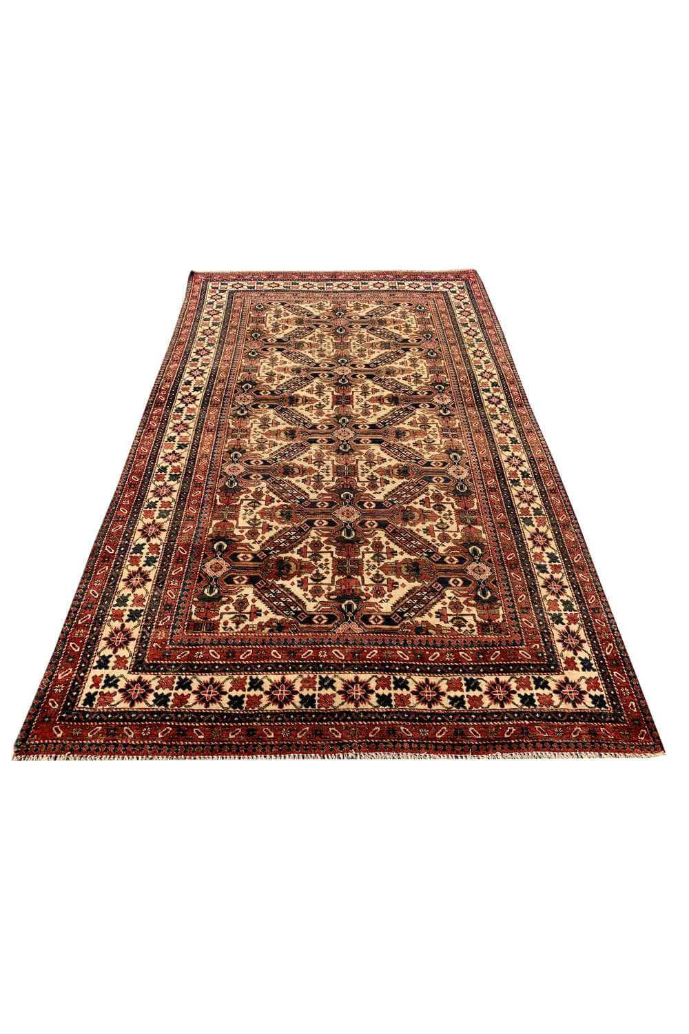 Amazing Hand Knotted Vintage Traditional Kazak Wool Area Rug 8.7 x 5.1 Ft