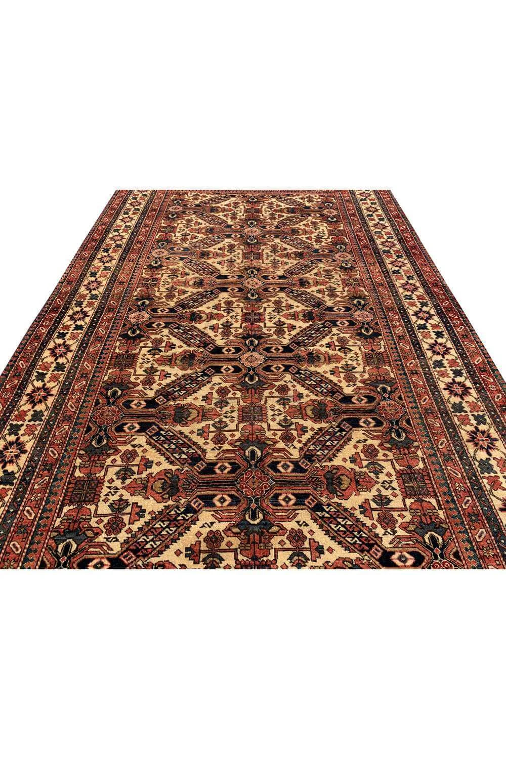 Amazing Hand Knotted Vintage Traditional Kazak Wool Area Rug 8.7 x 5.1 Ft