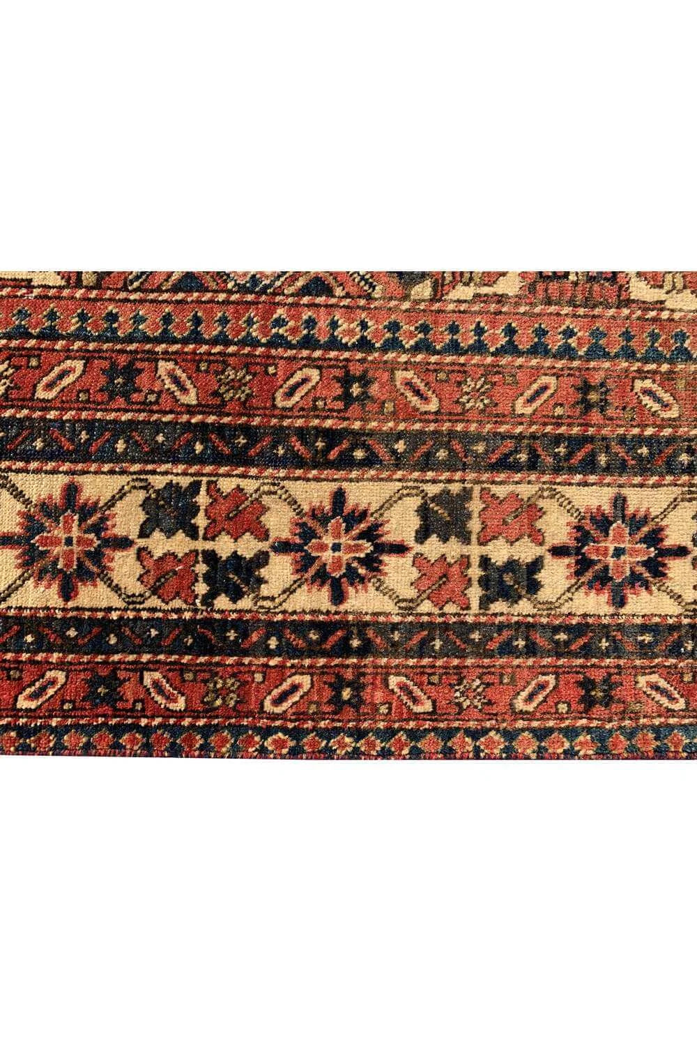 Amazing Hand Knotted Vintage Traditional Kazak Wool Area Rug 8.7 x 5.1 Ft