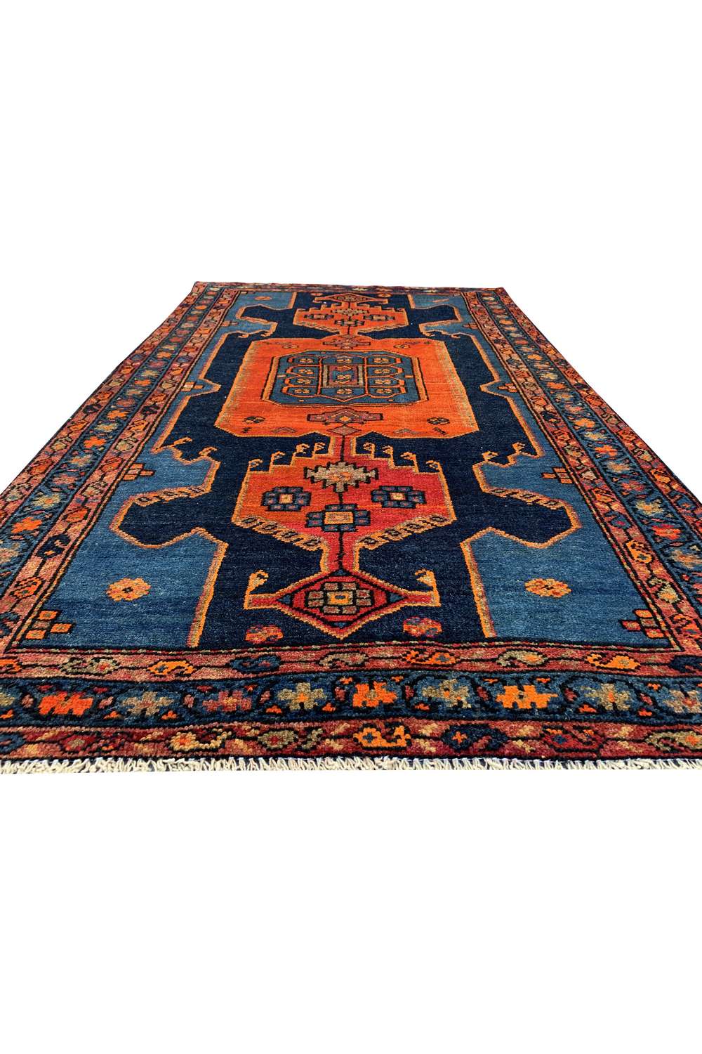 Amazing Hand Knotted Antique Wiss Baghtiyaar Wool Area Rug 6.3 x 3.10 Ft