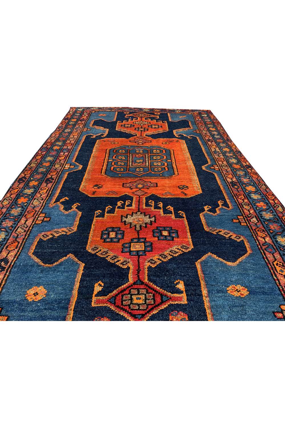 Amazing Hand Knotted Antique Wiss Baghtiyaar Wool Area Rug 6.3 x 3.10 Ft