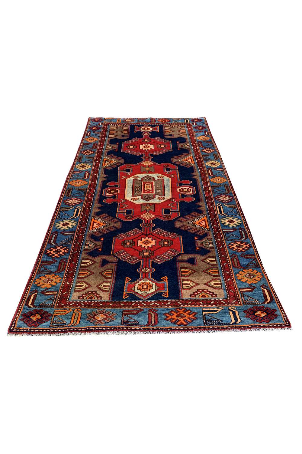 Amazing Hand Knotted Vintage Hamidoun Wool Area Rug 6.8 x 3.10 Ft